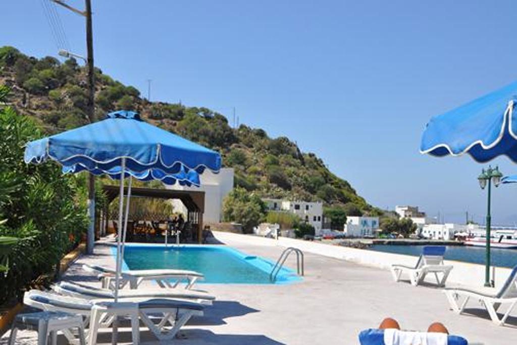 Haritos Hotel - Geothermal Hot Swimming Pool Mandraki  Bagian luar foto